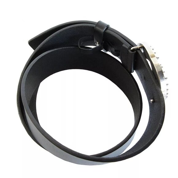 Auth GUCCI Interlocking G belt Black / Silver leather/metal - Picture 9 of 16